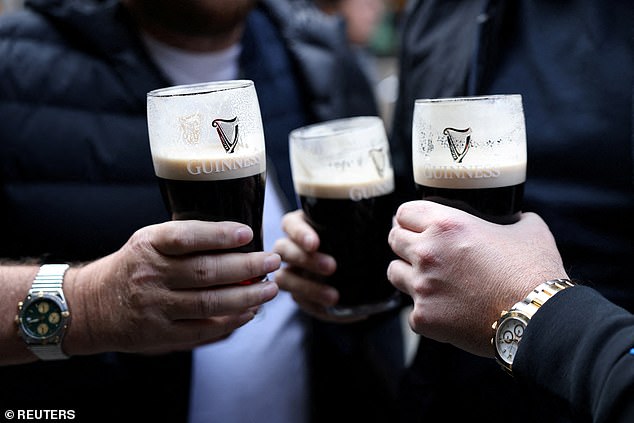 Guinness brewer Diageo said supermarkets and off-licences had seen a 22 per cent increase in Guinness can and bottle sales, the most recent available data showed