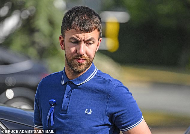 Jay Slater's brother Zak Slater arrives at Preston Coroner's Court in Lancashire this morning