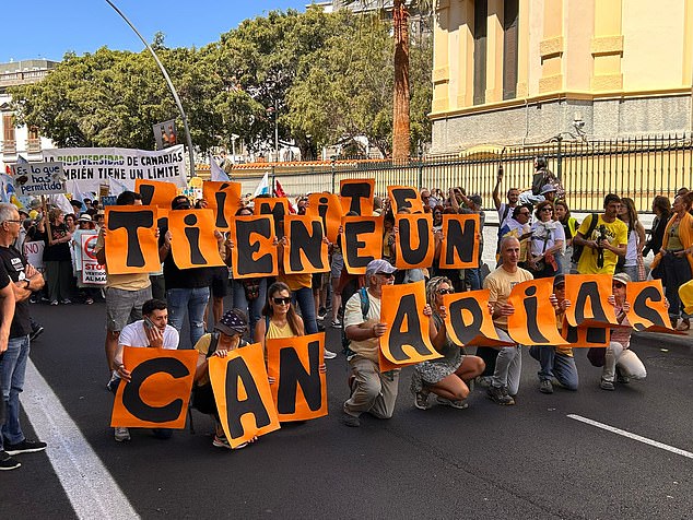 Over the weekend, thousands of fed-up locals kicked off demonstrations across the Canary Islands