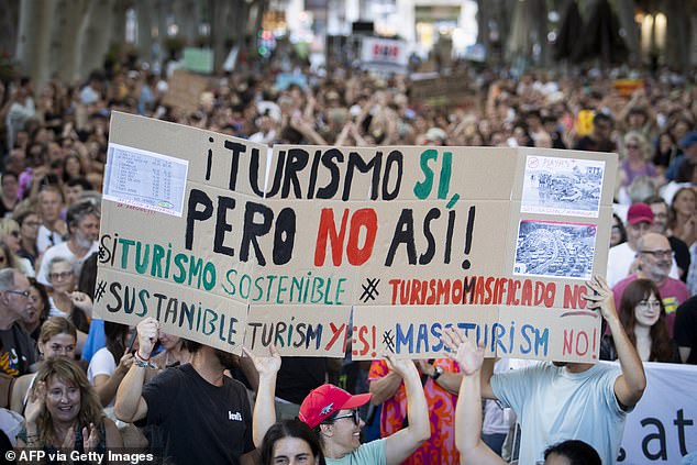 In response, protestors took to the streets across Spain