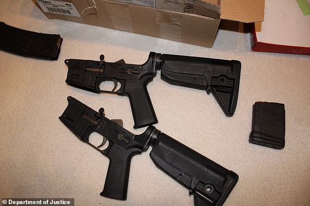One of the guns had a 'red dot' sight that would have made it easier to pick out a target
