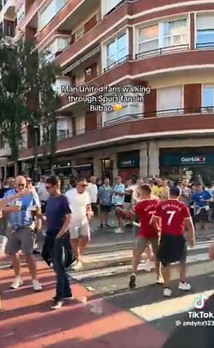 Chants of 'w****r' were also directed towards the supporters
