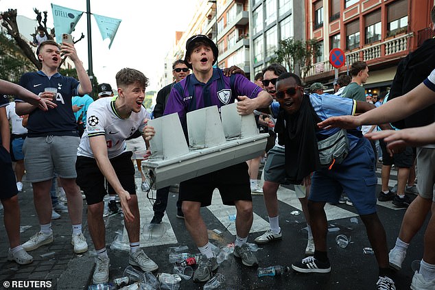 Locals in Bilbao expressed fury and disgust at vandalism, minor scuffles and widespread anti-social behaviour ahead of the Europa League final between Tottenham and Man United