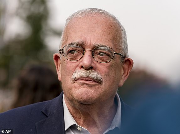 FILE - Rep. Gerry Connolly, D-Va., listens at an event, Oct. 22, 2020, in Fairfax, Va. (AP Photo/Jacquelyn Martin, File)