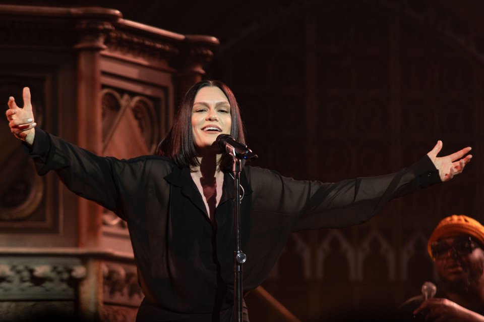Jessie J performing at Union Chapel in London.