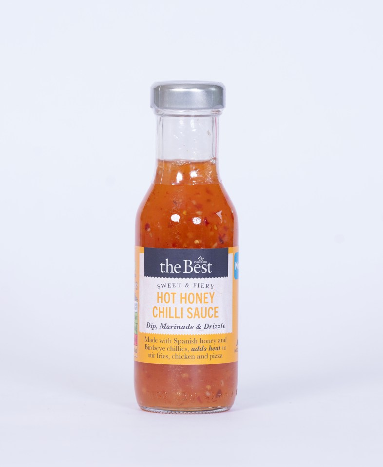 Bottle of The Best Sweet & Fiery Hot Honey Chilli Sauce.