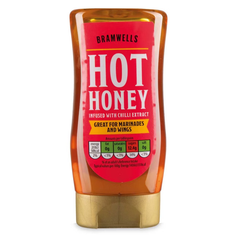 Bottle of Bramwells Hot Honey sauce.