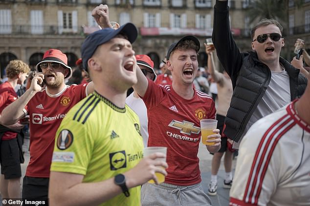 A bar worker claimed they had been serving beer all day to supporters on the eve of the match
