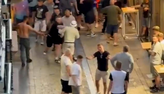 Man United and Tottenham fans have clashed in San Sebastian, located 48 miles from Bilbao