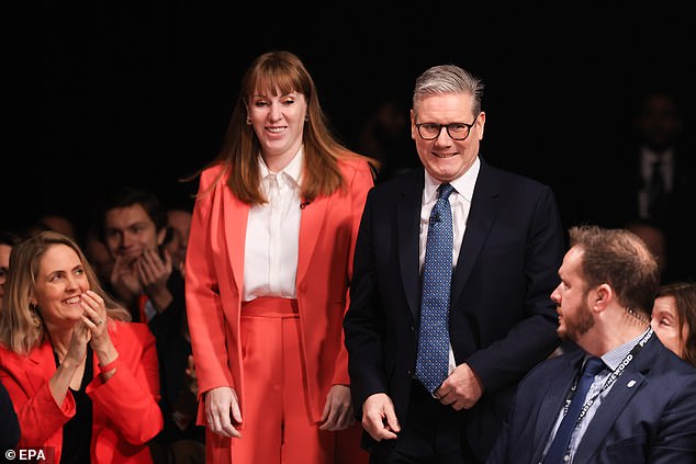 The Prime Minister and Deputy Prime Minister arriving for their speech at Pine Studios in December last year. The deputy evidently believes that Starmer’s already weak political position is set to deteriorate