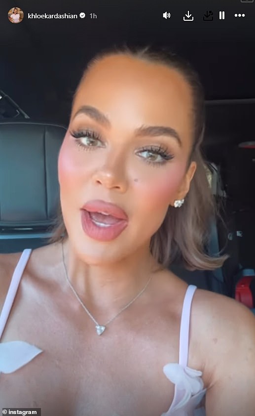 Khloe also shared a video praising Kim