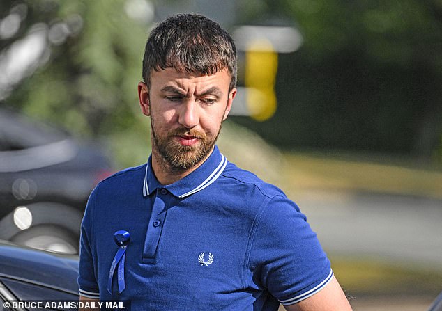 Jay Slater's brother Zak Slater arrives at Preston Coroner's Court in Lancashire on Wednesday morning