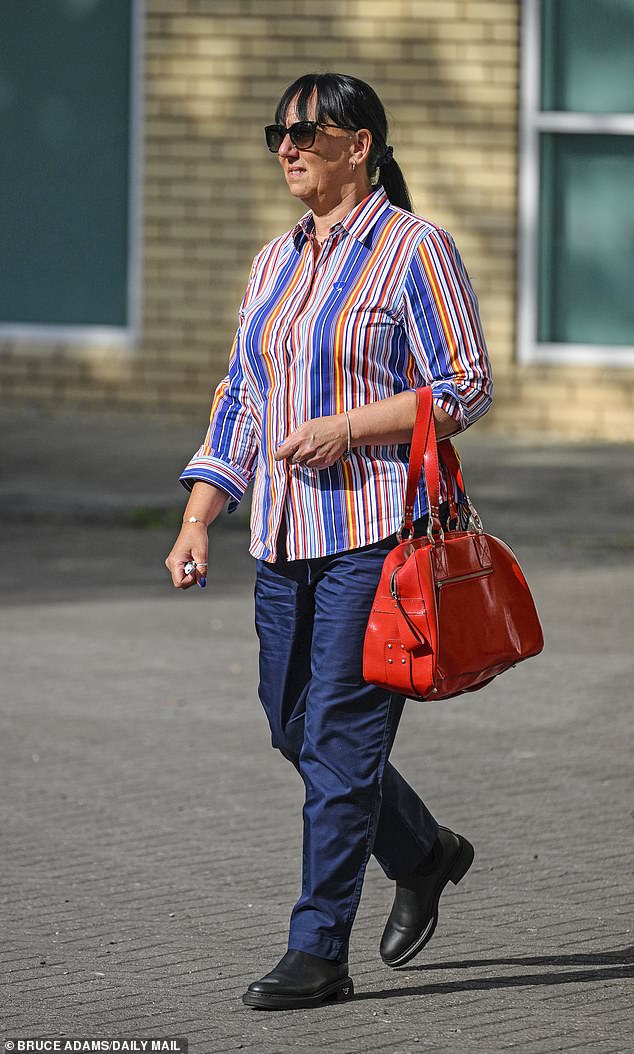 Jay Slater's mother Debbie Duncan arrives at Preston Coroner's Court in Lancashire on Wednesday