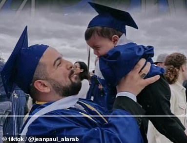 While Al Arab's touching walk sparked cheers from hundreds in the auditorium, it left a negative impression on the university, which claimed he had violated the school's policies