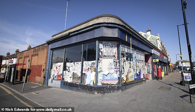 Much of Thornton Heath's High Street is derelict, with its buildings clad with ripped posters and graffiti