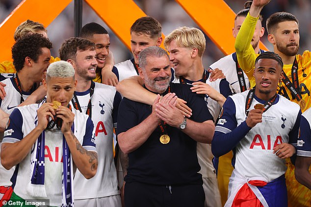 Tottenham celebrated a first trophy in 17 years by lifting the Europa League on Wednesday