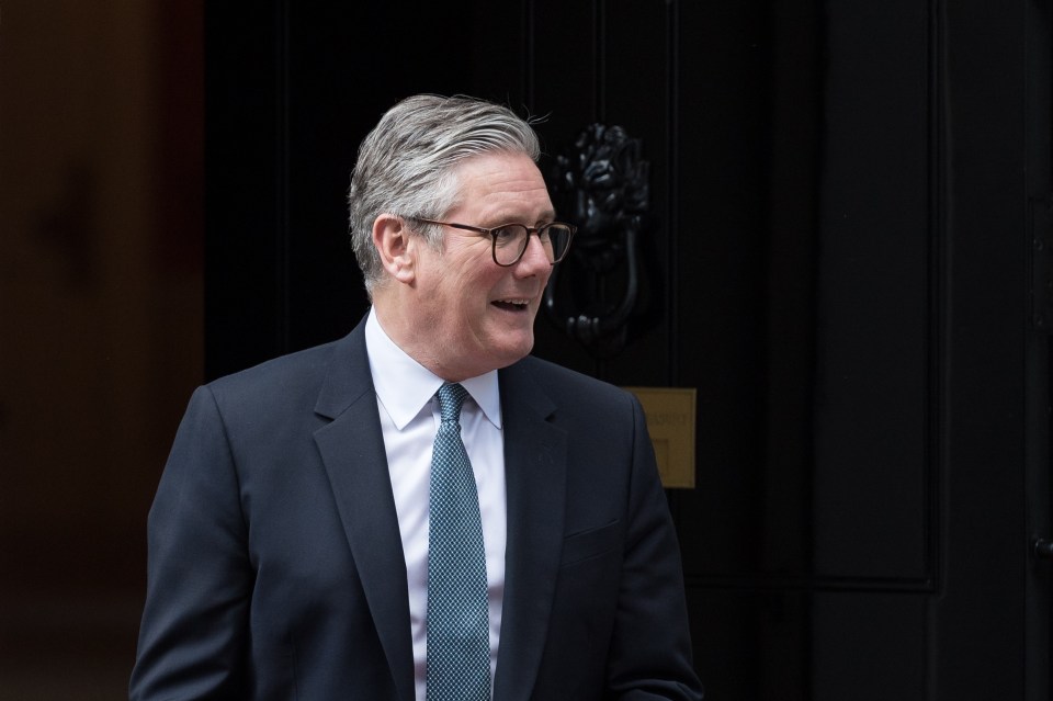 Keir Starmer leaving 10 Downing Street.