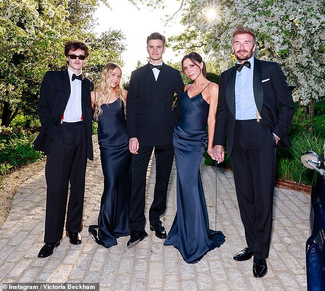 Relations hit rock bottom when Brooklyn and Nicola were a no-show at David's lavish 50th birthday celebrations (pictured) in London, Bordeaux and the Cotswolds