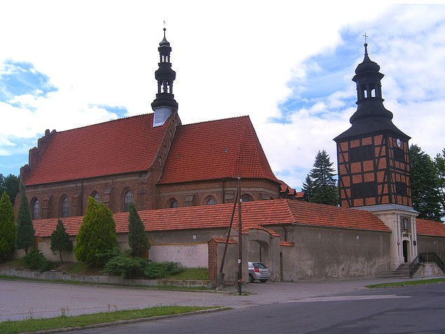 The 16th century Benardine monastery in the village of Kazimierz Biskupi, where the bottle was found