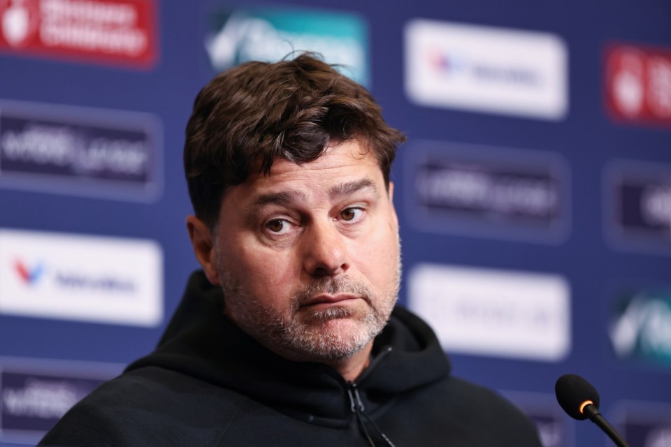 INGLEWOOD, CALIFORNIA - MARCH 22: Head coach of United States Mauricio Pochettino speaks to the media during a press conference ahead of the third-place match against Canada as part of the CONCACAF Nations League at SoFi Stadium on March 22, 2025 in Inglewood, California. (Photo by Omar Vega/Getty Images)