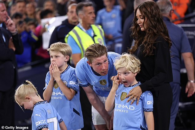 The departing Manchester City star added: 'The fans have been so welcoming from the beginning, and to have almost a full stadium supporting me and my family means everything'