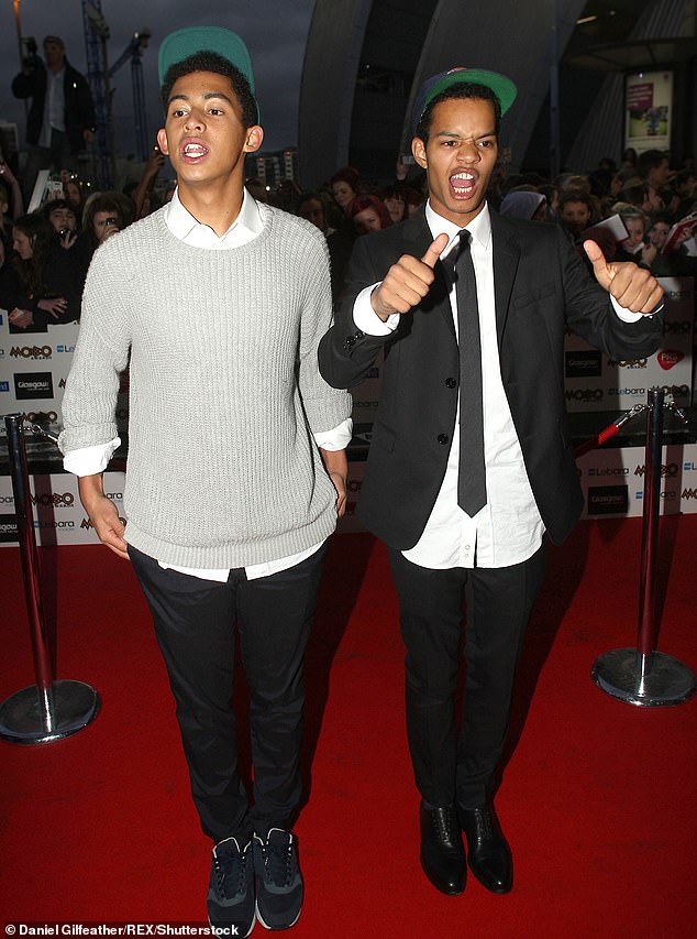 Jordan pictured with his Rizzle Kicks bandmate Harley Alexander-Sule back in 2011 - the duo got back together to make music in 2024 after eight years