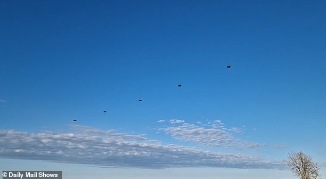 But shortly after landing they had to take a detour via passport control before continuing drills
