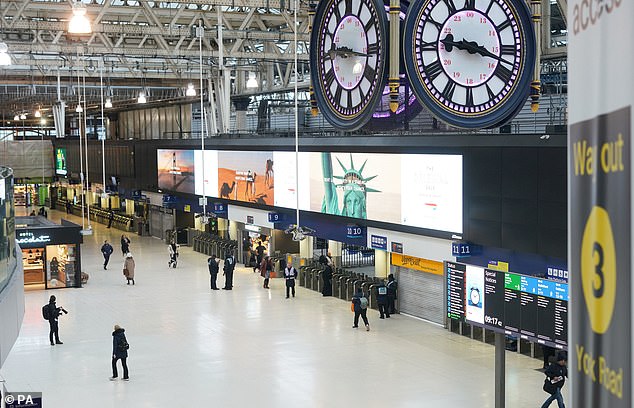 The man was intercepted by the investigators at London Waterloo railway station (file picture)