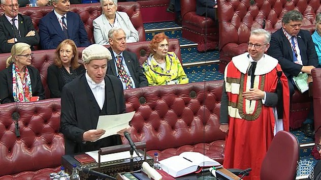 He took the oath dressed in ermine, confirming he will take a title linked to his Scottish upbringing.
