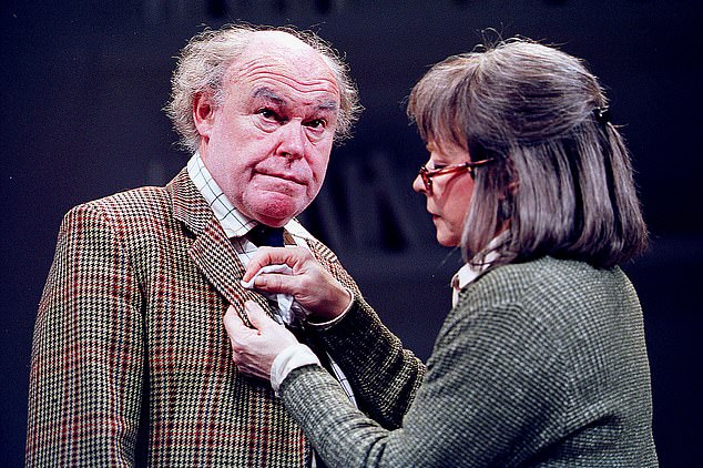Timothy West pictured with his wife Prunella Scales in the play The External