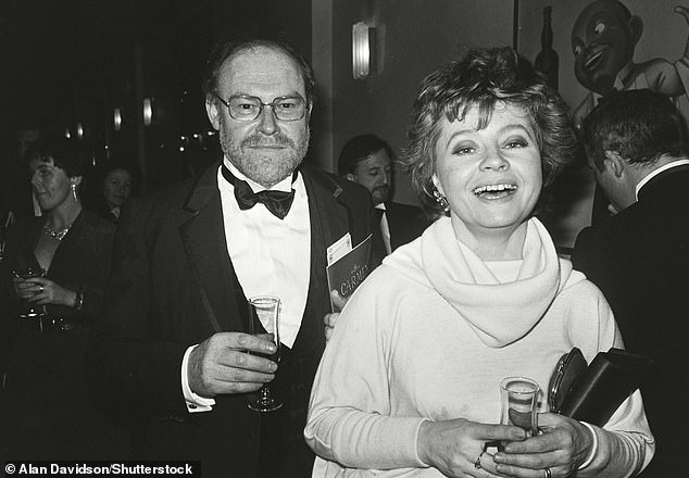 Prunella Scales with her husband Timothy West at the Cafe Pelican London in 1985