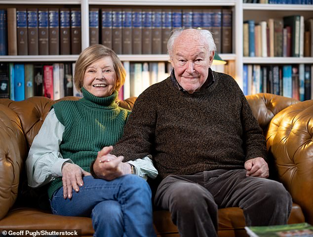 Timothy West with his wife Prunella Scales, at home in South London in December 2023