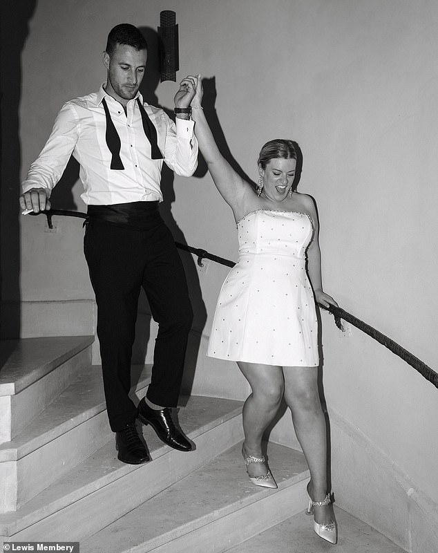 The couple on their wedding day. Jack is Tally’s biggest cheerleader: ‘He tells me I look gorgeous. I feel much more comfortable walking around naked than I did when I was thin’