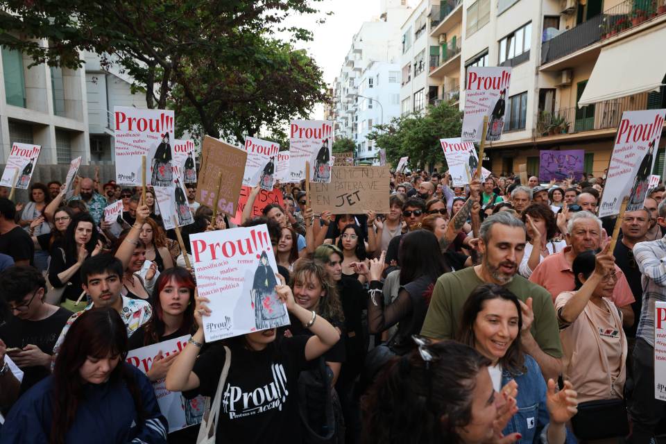 Protest against overtourism in Ibiza.