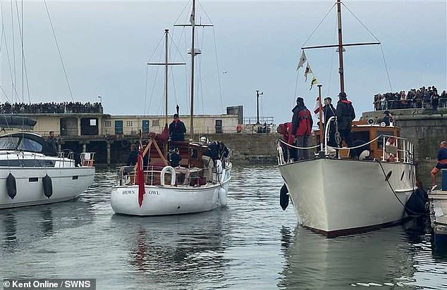 More than 60 boats took part in the commemorative flotilla event on Tuesday