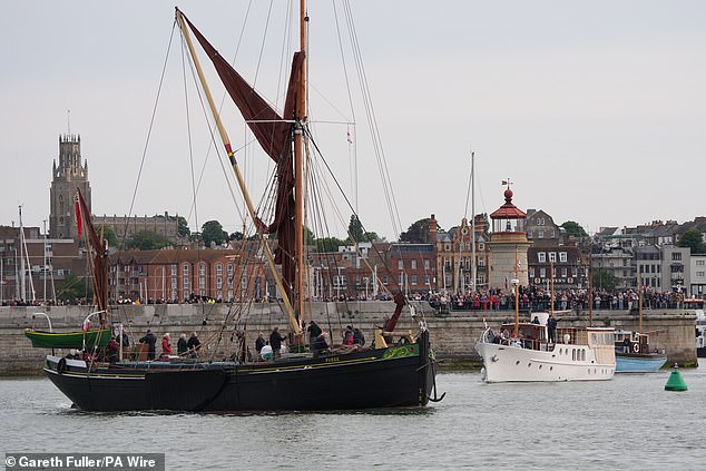 Association of Dunkirk Little Ships organised the flotilla, pictured sailing out of Ramsgate