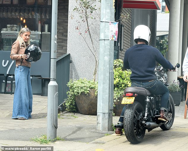 She attempted to leave through the café back door to meet her man