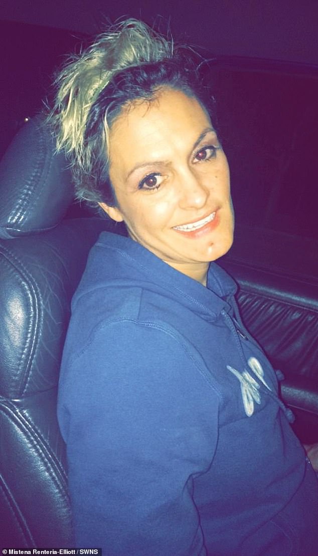 Between the years 2017 and 2018 until Mistena was 19 years old, she had no contact with her mother (pictured)