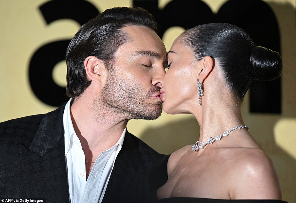The pair looked more loved-up than ever after welcoming their first child together