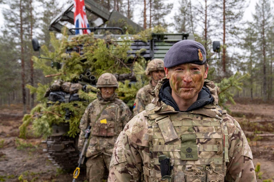 British soldier in camouflage uniform during NATO Exercise Northern Strike.