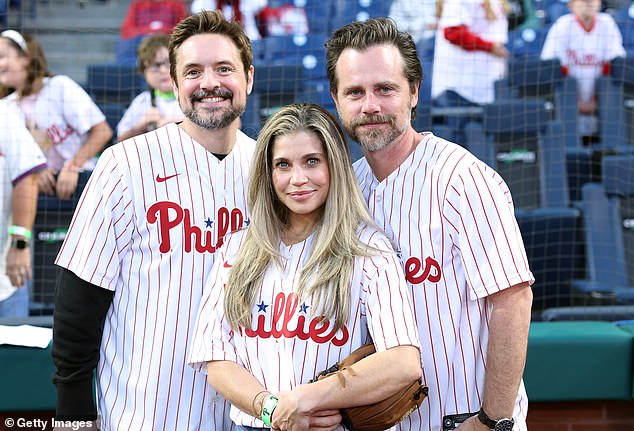 He revealed the happy news on his podcast Pod Meets World with co-podcast hosts Danielle Fishel and Rider Strong and, on that day, former Boy Meets World director and stage manager Lynn McCracken. Strong, Fishel and Friedle seen here in September 2023