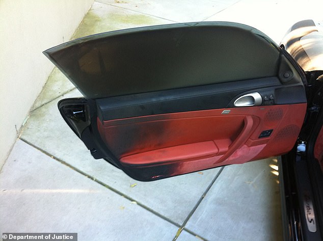 The door was also covered in black smoke from the January 2012 attack