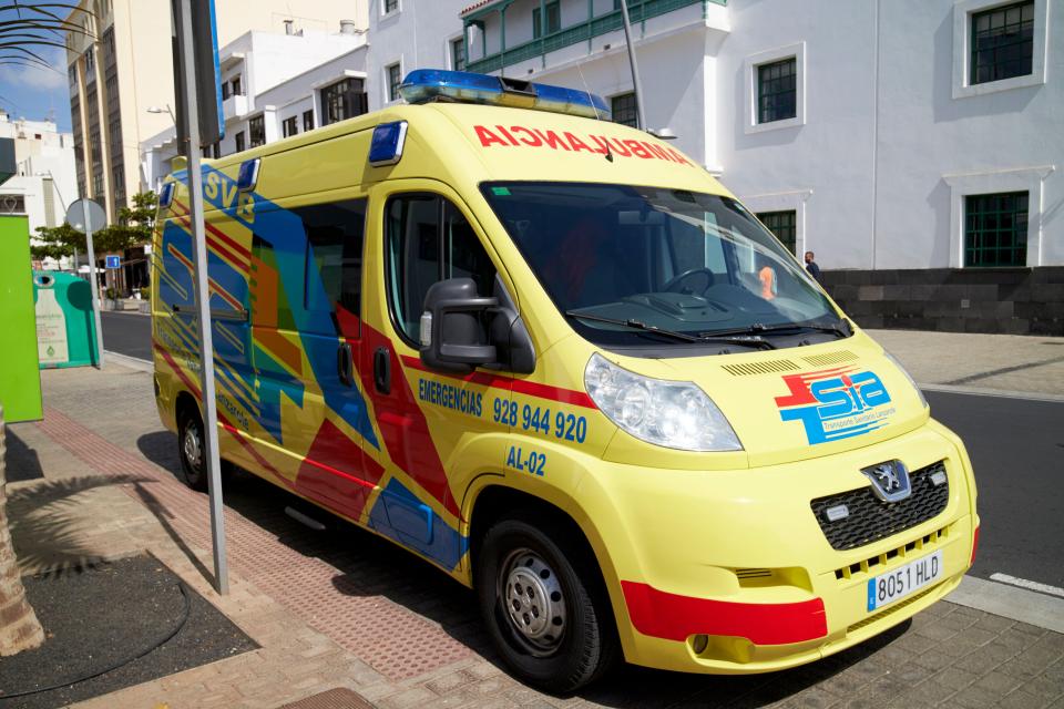 Ambulance in Lanzarote, Canary Islands.