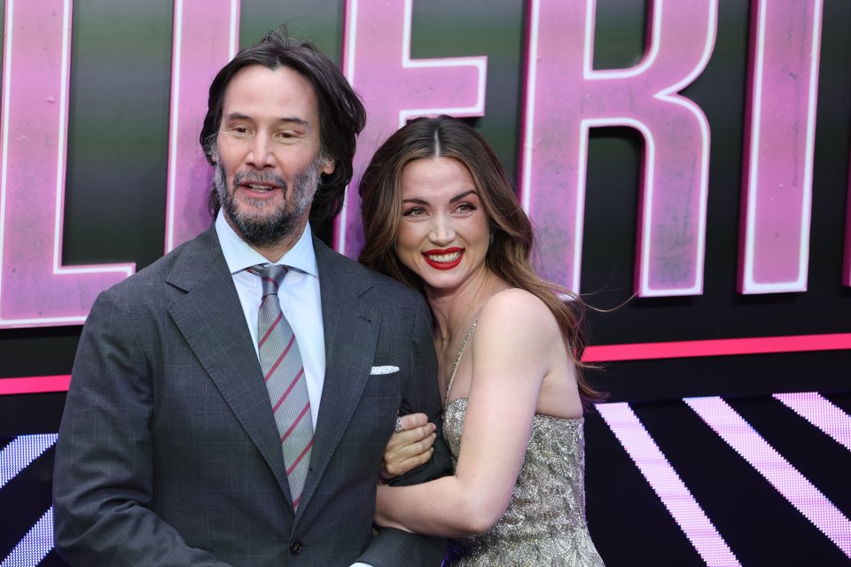 Keanu Reeves and Ana de Armas at the Ballerina premiere.