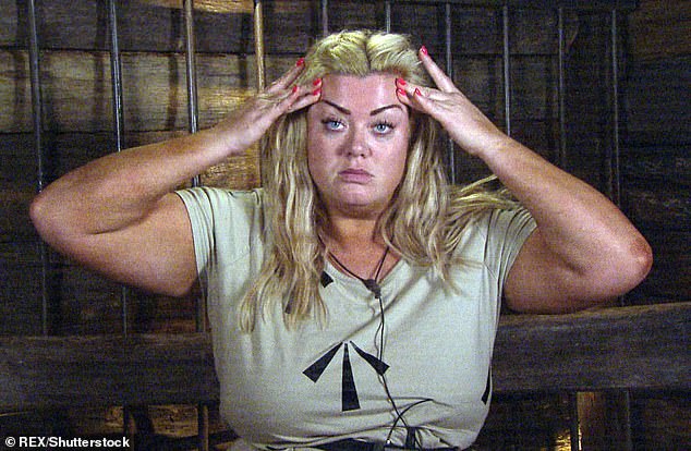 Gemma claimed Moss violently attacked her just an hour before a taxi was due to pick her up so she could fly to Australia to appear on I'm A Celebrity Get Me Out of Here! in November 2014 (pictured on the show)