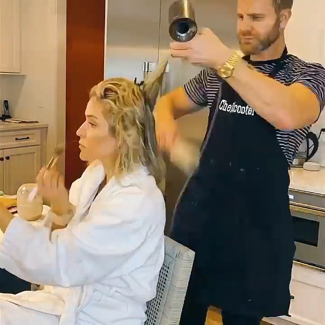 Justin Anderson, pictured above, has a slew of celebrity clients who go to him to have their hair coloured, including Katy Perry and Jennifer Aniston.