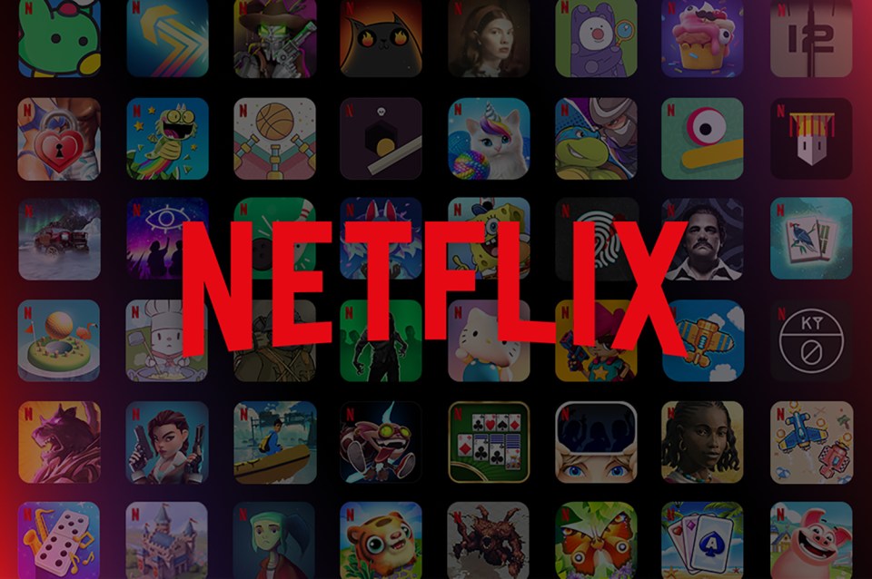 Netflix games grid.