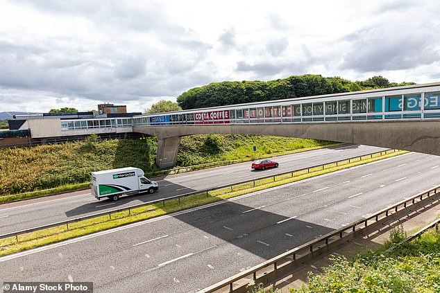 The footbridge linking facilities at Lancaster service station didn't impress one motorist, who resented the trek over the bridge to get 'an underwhelming breakfast served in a cardboard box'