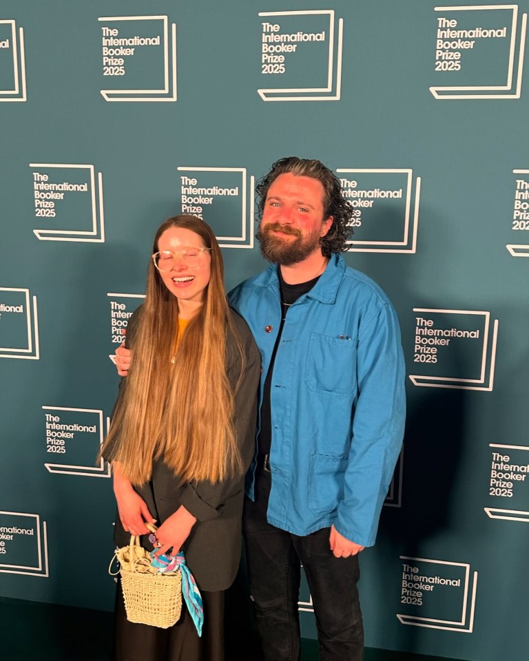 Jessie Cave and her boyfriend at the International Booker Prize 2025.