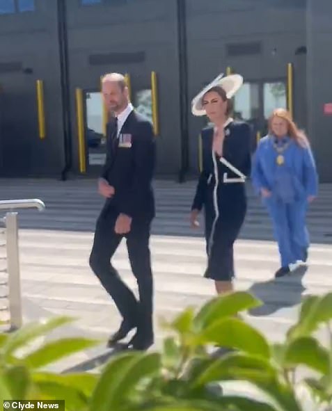 They quickly added 'you too, William!' to her husband, to which he responded: 'You don't have to say that, don't worry!'